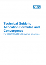 Technical Guide to Allocation Formulae and Convergence: For 2022/23 to 2024/25 revenue allocations